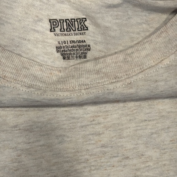 VS PINK Grayish T-Shirt with Embroidered Logo - Picture 4 of 8